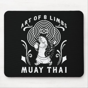 Muay Thai Thailand Faust Ring Knie Kämpfer Technik Mousepad