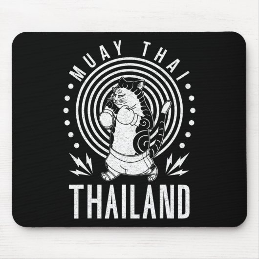 Muay Thai Thailand Faust Ring Knie Kämpfer Technik Mousepad (Vorne)