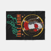 Muay Thai Thailand Fäuste Ring Knie Kämpfer Techni Fleecedecke (Vorderseite (Horizontal))