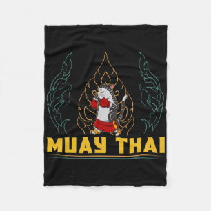 Muay Thai Thailand Fäuste Ring Knie Kämpfer Techni Fleecedecke