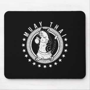 Muay Thai Thailand Fäuste Ring Knie Kämpfer Techni Mousepad