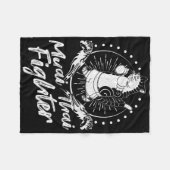 Muay Thai Thailand Fist Ring Knee Fighter Techniqu Fleecedecke (Vorderseite (Horizontal))