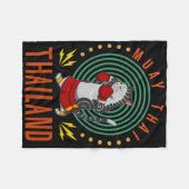 Muay Thai Thailand Fist Ring Knee Fighter Techniqu Fleecedecke (Vorderseite (Horizontal))