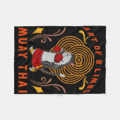 Muay Thai Thailand Fist Ring Knee Fighter Techniqu Fleecedecke (Vorderseite (Horizontal))