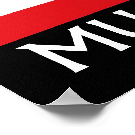 Muay Thai + Thailand Flag Poster (Ecke)