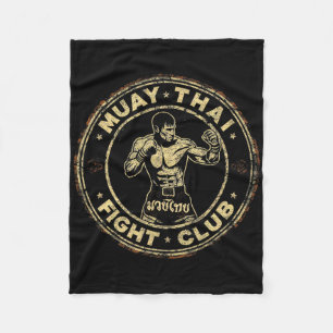 Muay Thai Thailand Kickboxen Mma Kämpfer Vintage Fleecedecke