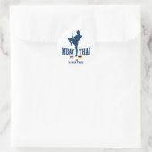 Muay Thai Thailand Runder Aufkleber (Tasche)