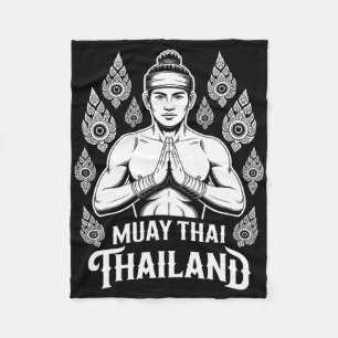 Muay Thai Thailand Vintag Tiger Fighter Training Fleecedecke