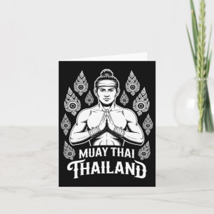 Muay Thai Thailand Vintag Tiger Fighter Training Karte