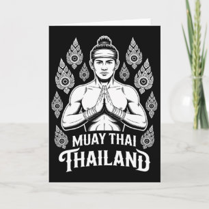 Muay Thai Thailand Vintage Tiger Kämpfer Training Karte