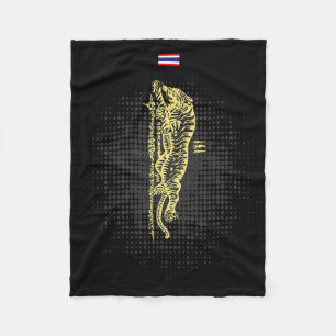 Muay Thai Tiger - Buddha-Tattoo-Kickboxen Cultura Fleecedecke