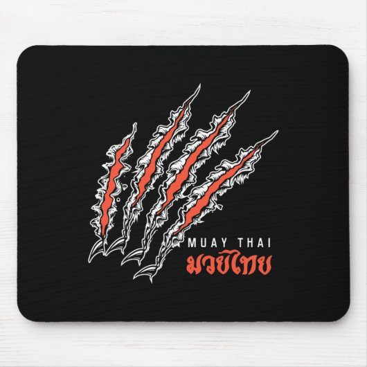 Muay Thai Tiger Claw Mma Street Fight Kickboxing C Mousepad (Vorne)