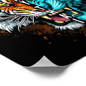 Muay Thai Tiger Dragon Fusion Art Poster (Ecke)