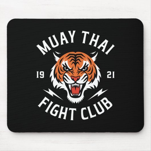 Muay Thai Tiger Fight Kickboxen Kämpfer Thaiboxi Mousepad (Vorne)