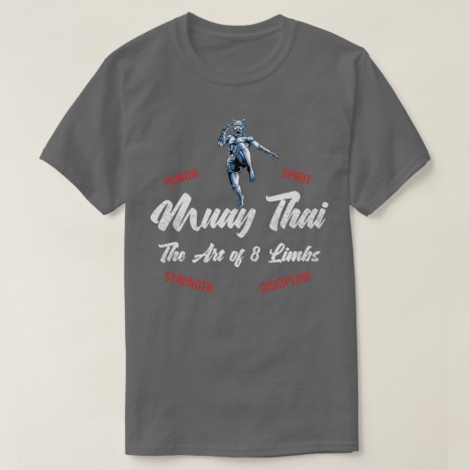 Muay Thai Tiger kämpfen Thai Boxing Kickboxing T-Shirt (Design vorne)