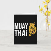 Muay Thai Tiger Martial Arts Fighter Karte (Gelbe Blume)