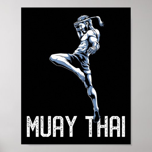 Muay Thai Tiger - Nak Muay, Kickbox-Geschenk  Poster (Vorne)