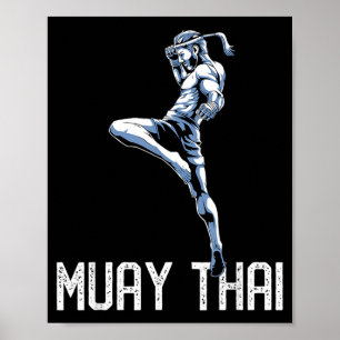 Muay-Thai-Tiger - Nak Muay Kickboxen-Geschenk Poster
