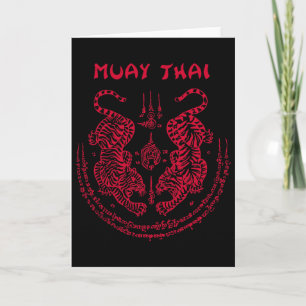 Muay Thai Tiger Sak Yant Spirituelles Kickboxen Th Karte