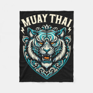 Muay Thai Tiger Straßenkampf Thai Boxing Kickboxen Fleecedecke
