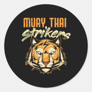 Muay Thai Tiger Thai Boxen Thailand Kickboxen _2 Runder Aufkleber