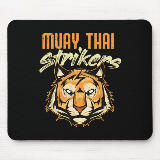Muay Thai Tiger Thai Boxing Thailand Kickboxing Mousepad (Vorne)