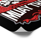 Muay Thai - Traditionelles Thai Boxing Poster (Ecke)