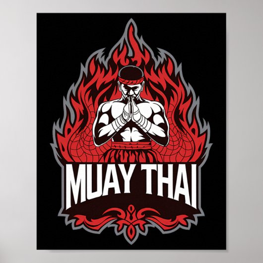 Muay Thai - Traditionelles Thai Boxing Poster (Vorne)