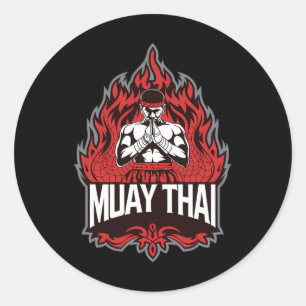 Muay Thai - Traditionelles Thai Boxing Runder Aufkleber