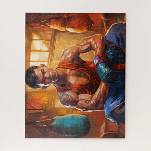 Muay Thai Training: Der Kampf beginnt Puzzle (Vertikal)