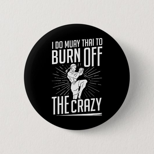 Muay Thai Training Fighter Kickboxing Beginner Box Button (Vorderseite)