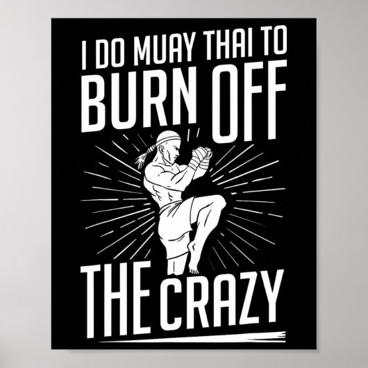 Muay Thai Training Fighter Kickboxing Beginner Box Poster (Vorne)