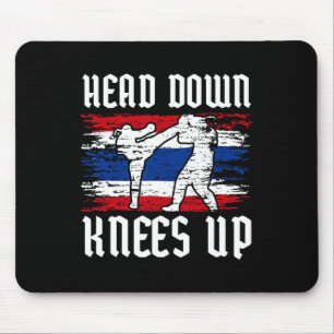 Muay-Thai-Training Kampfsport Kopf runter Knie Mousepad