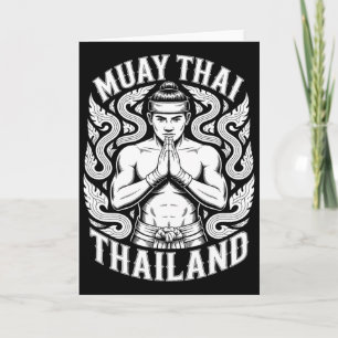 Muay Thai Training Kickboxen Thailand Vintage Tig Karte