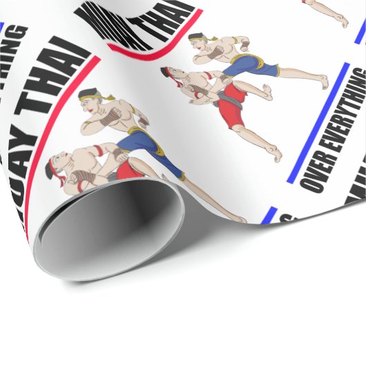 Muay Thai über alles Geschenkpapier (Rolleneckpunkt)