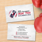 Muay Thai und Kickboxing Coach - Blue Red Business Visitenkarte