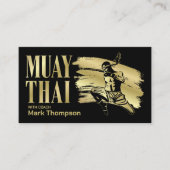 Muay Thai und Kickboxing Coach - Blue Red Visitenkarte (Vorderseite)
