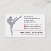 Muay Thai und Kickboxing Coach - Blue Red Visitenkarte (Rückseite)