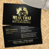 Muay Thai und Kickboxing Coach - Schwarz und Gold Visitenkarte