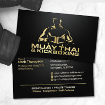 Muay Thai und Kickboxing Coach - Schwarz und Gold