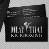 Muay Thai und Kickboxing Coach - Silver Metallic Visitenkarte