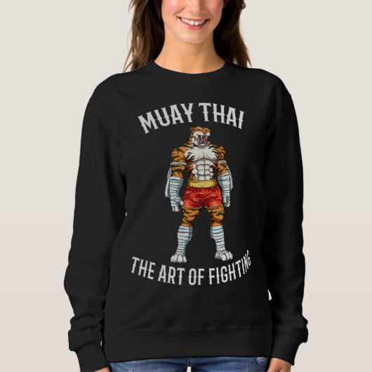 Muay Thai und Thai Boxing Strong Tiger Sweatshirt (Vorderseite)