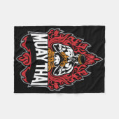 Muay Thai und Thai Boxkampf Fleecedecke (Vorderseite (Horizontal))