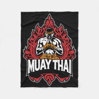 Muay Thai und Thai Boxkampf Fleecedecke