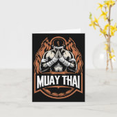 Muay Thai und Thai Boxkampf Karte (Gelbe Blume)