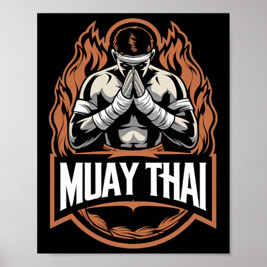 Muay Thai und Thai Boxkampf Poster (Vorne)