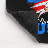 Muay Thai Usa Support Team American Flag Kickboxin Mousepad (Ecke)