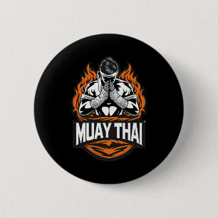 Muay Thai - Vintager Thai Boxkampf Button