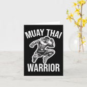 Muay Thai Warrior Boxing Kampfsport Arts Com Karte (Gelbe Blume)