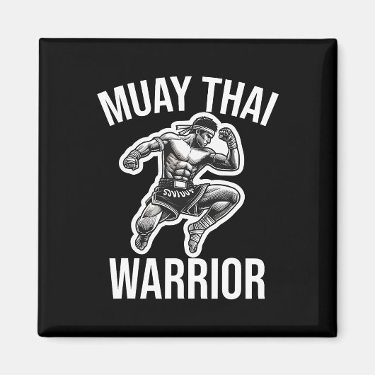 Muay Thai Warrior Boxing Kampfsport Arts Com Magnet (Vorne)